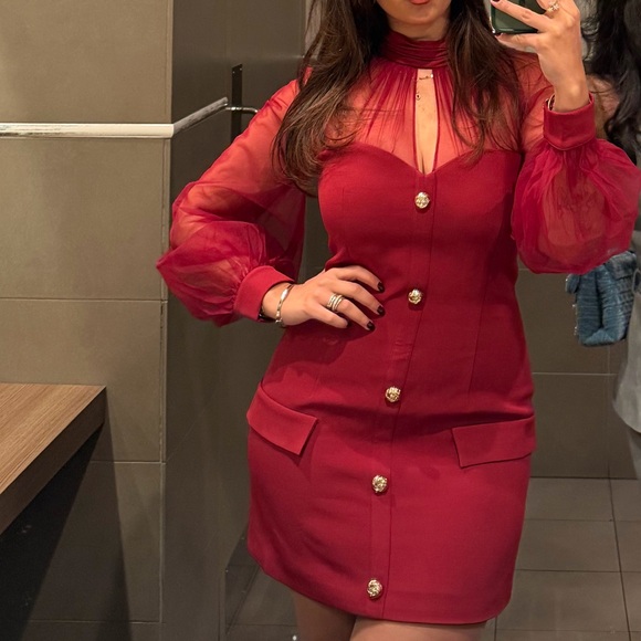 Mini Red Dress - Picture 4 of 6